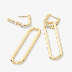 🤩NWT Melinda Maria Mama Carrie Chain Convertible Chain Earrings